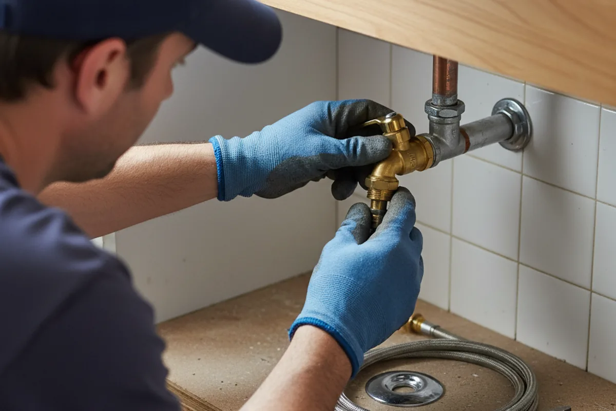 Shutoff valve and fitting work during Well Pump Repair in Winnetka